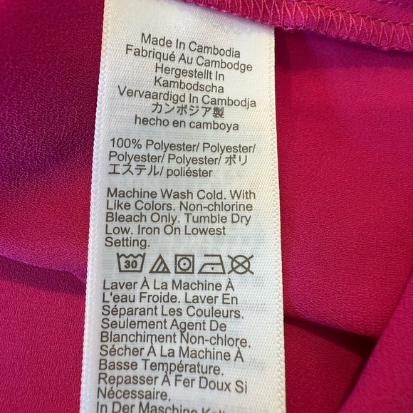 J. Crew Fuchsia Pink High Neck Relaxed Fit Pleated Long Sleeve Top Career  BV630 - Picture 9 of 15